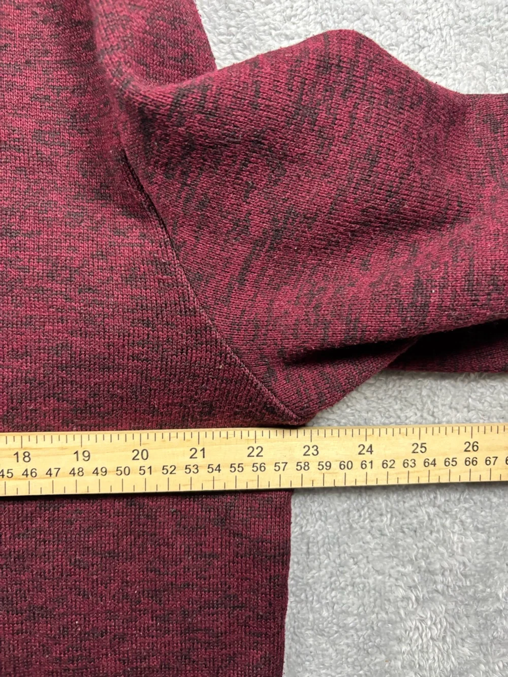 Beverly Hills Polo Club Men's Zip-Up Sweater - Burgundy Heather